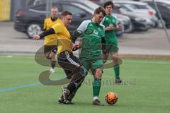 AUDI Amateuercup - Saison 2024/25 - TSV Lichtenau - FC Geisenfeld - Fabian Christl gelb Lichtenau - Florian Lang grün Geisenfeld - Foto: Meyer Jürgen