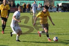 Kreisliga - Saison 2025/26- TSV Lichtenau - TSV Hohenwart - Marc Steingräber gelb Lichtenau mit dem 1:1 Ausgleichstreffer - jubel - Daniel Liebhardt weiss Hohenwart - XXXXX - Foto: Meyer Jürgen
