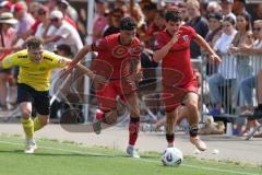 * Testspiel - Saison 2025/26 - FC Ingolstadt 04 - SpVgg Bayreuth - Patrick Scheder (Nr.8 - SpVgg Bayreuth) - Davide Sekulovic (Nr.33 - FC Ingolstadt 04) - Rexhepi Nuredin (Nr.45 - FC Ingolstadt 04) rechts - Foto: Meyer Jürgen