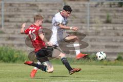 A-Junioren - DFB Pokal  - Saison 2024/25 - A-Junioren - FC Ingolstadt 04 - Hannover 96 - Drakulic Ognjen weiss FCI - Lange Anton rot Hannover - Foto: Meyer Jürgen