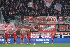 3. Liga; FC Ingolstadt 04 - Rot-Weiss Essen; Tor für Essen 0:1, hängende Köpfe Mads Borchers (9, FCI) Marcel Costly (22, FCI) Fredrik Carlsen (8, FCI) Max Plath (14 FCI) #f15