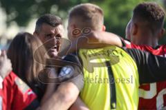 Toto-Pokal; Finale; FV Illertissen - FC Ingolstadt 04; vor dem Elfmeterschiessen Teambesprechung Cheftrainer Michael Köllner (FCI)