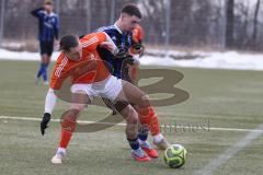 Schanzer Amateurcup 2026 - SV Haunwöhr - SC Irgertsheim - Maximilian Liebold orange Irgertsheim - Lukas Markus blau Haunwöhr - Foto: Meyer Jürgen