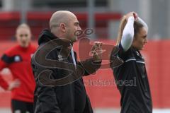 2. Bundesliga Frauen - Saison 2024/25 - FC Ingolstadt 04 Frauen - FC Bayern München - Trainer Alexander Zvonc FCI beim warm machen - XXXXX - Foto: Meyer Jürgen