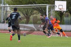 Kreisklasse - Saison 2025/26- TSV Ingolstadt Nord - MTV Ingolstadt - Mladen Marincic TW Ing Nord - Tiago Joia Tavares lila MTV - Foto: Meyer Jürgen