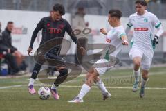 *** Bayernliga Nord - Saison 2025/26 - FC Ingolstadt 04 II - TSV Neudrossenfeld - Noel Lakatos (Nr.16 - FC Ingolstadt II) - Nikolas Hofmann weiss Neudrossenfeld  - Foto: Meyer Jürgen