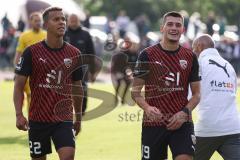 3. Liga; Testspiel; FC Ingolstadt 04 - Borussia Mönchengladbach; Marcel Costly (22, FCI) Mladen Cvjetinovic (19, FCI) gehen in die Pause