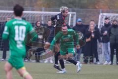 Bayernliga Nord - Saison 2024/25 - FC Ingolstadt 04 II - VFB Eichstätt - Massimo Agostinelli (Nr.15 - FCI U21) - Timo Weglehner grün Eichstätt - Foto: Meyer Jürgen