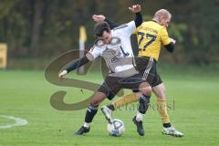 Kreisliga - Saison 2024/25- TSV Lichtenau - FC Mindelstetten - Steven Spieß gelb Lichtenau - Simon Schweiger weiss Mindelstetten - Foto: Meyer Jürgen