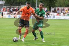 Toto-Pokal; SV Manching - FC Ingolstadt 04; Pascal Testroet (37, FCI) Zweikampf Kampf um den Ball Maximilian Eberwein (SVM)