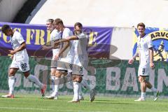 3. Liga; 1. FC Saarbrücken - FC Ingolstadt 04 - Tor Jubel Treffer Sebastian Grönning (11, FCI) David Kopacz (29, FCI) Benjamin Kanuric (8, FCI) Dennis Borkowski (7, FCI) Marcel Costly (22, FCI)