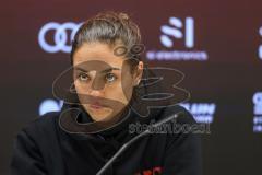 3. Liga; FC Ingolstadt 04 - Erzgebirge Aue; Pressekonferenz Interview Cheftrainerin Sabrina Wittmann (FCI) Sieg 1:0