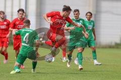 Bayernliga Nord - Saison 2023/2024 - FC Ingolstadt 04 - VFB Eichstätt - Konjuhu Valdrin (Nr.10 - FCI U21) - Zimmermann Johannis #4 grün Eichstätt - Foto: Meyer Jürgen