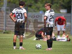 *Bayernliga Nord - Saison 2026/27 - FC Ingolstadt 04 II - FSV Stadeln - Maximilian Wagner (Nr.20 - FCI II) - Fabio Riedl (Nr.24 - FCI II) beim Freistoss - XXXXX - Foto: Meyer Jürgen