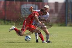 Bayernliga Nord - Saison 2024/25 - FC Ingolstadt 04 II - ASV Neumarkt - Massimo Agostinelli (Nr.15 - FCI U21) - Gümpelein Leon rot Neumarkt - Foto: Meyer Jürgen