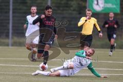 *** Bayernliga Nord - Saison 2025/26 - *** FC Ingolstadt 04 II - SC Eltersdorf - Berkay Öztürk (Nr.14 - FC Ingolstadt II) - Andre Karmann weiss Eltersdorf  - Foto: Meyer Jürgen