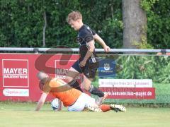 Relegation zur Kreisklasse - Saison 2025/26 - TSV Gaimersheim II - SC Irgertsheim  - Manuel Rensen orange Irgertsheim - Daniel MArxreiter schwarz Gaimersheim  - Foto: Meyer Jürgen