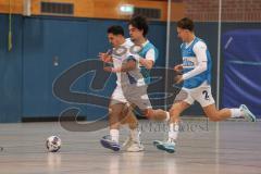 Hallenturnier MTV Ingolstadt - Saison 2025/26 - MTV Ingolstadt - Reichertshofen - Beyazit Bulut weiss Reichertshofen - Julian Wolf blau MTV - Levin Egredzija blau #2 MTV - Foto: Meyer Jürgen