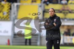 3. Liga; Alemannia Aachen - FC Ingolstadt 04; an der Seitenlinie, Spielerbank Cheftrainerin Sabrina Wittmann (FCI)
