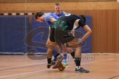 Hallenturnier Gaimersheim - Saison 2025/26 - TSV Gaimersheim - SV Hundszell - Matthias Weinzierl blau Hundszell - Philipp Stipic schwarz Gaimersheim - Foto: Meyer Jürgen