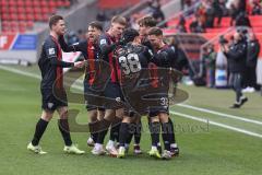 3. Liga; FC Ingolstadt 04 - VfB Stuttgart II; Deniz Zeitler (38, FCI) Tor Jubel Treffer innerhalb 24 Sekunden 1:0 Simon Lorenz (32, FCI) Benjamin Kanuric (8, FCI) Elias Decker (3, FCI) Max Besuschkow (17, FCI) Sebastian Grönning (11, FCI)