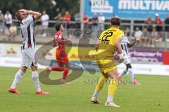Toto Pokal; FC Memmingen - FC Ingolstadt 04, 2. Runde; Torchance verpasst Lars Lokotsch (13, FCI)  Dominik Dewein (22 FCM) hält