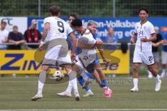 Toto - Pokal - Saison 2024/25 - DJK Hein - FC Ingolstadt 04 -  - Davide Sekulovic (Nr.33 - FCI) - Lukas Elbert (Nr.10 - DJK Hain) - Foto: Meyer Jürgen