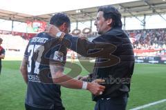 3. Liga - Saison 2024/25 - FC Ingolstadt 04 - SV Wehen Wiesbaden - Pascal Testroet (Nr.37 - FCI) wird ausgewechselt -  Foto: Meyer Jürgen