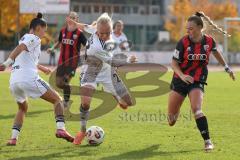 2. Bundesliga Frauen - Saison 2025/26 - FC Ingolstadt 04 Frauen - Eintracht Frankfurt II - Jenny Beyer (Nr.8 - FC Ingolstadt Frauen I) - Bednorz Keira weiss Frankfurt - Foto: Meyer Jürgen