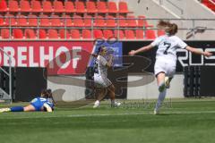 2. Bundesliga Frauen - Saison 2024/25 - FC Ingolstadt 04 Frauen - SV Weinberg -  Der 1:0 Führungstreffer durch - Pija Reininger (Nr.21 - FCI Frauen) jubel - Popp Johanna Torwart Weinberg - XXXXX - Foto: Meyer Jürgen