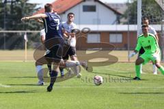 Kreisklasse - Saison 2024/25- TSV Gaimersheim II - TSV Etting  - Alexander Thielmann blau Etting - Christoph Katzenbogen weiss Gaimersheim - Filip Festner Torwart Etting - Foto: Meyer Jürgen