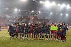 3. Liga; SSV Jahn Regensburg - FC Ingolstadt 04; Sieg Jubel Freude 0:3 Simon Lorenz (32, FCI) Jonas Scholz (15, FCI) Julian Kügel (29, FCI) Linus Rosenlöcher (19, FCI) Fredrik Carlsen (8, FCI) Lukas Fröde (34, FCI) Georgios Antzoulas (6, FCI)