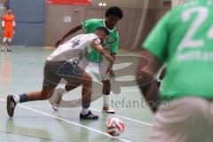 Hallenturnier Ingolstadt Nord - Saison 2024/25 - MBB SG MAnching - FC Fatih Ingolstadt  - Faniel Brhane grün Fatih  - Batuhan Pehlül weisss Manching - Foto: Meyer Jürgen