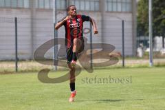 Bayernliga Nord - Saison 2024/25 - FC Ingolstadt 04 II - TSV Karlburg -  Der 1:0 Führungstreffer durch Micah Ham (Nr.25 - FCI U21) - jubel - - XXXXX - Foto: Meyer Jürgen