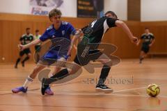 Hallenturnier Gaimersheim - Saison 2025/26 - TSV Gaimersheim - DJK Ingolstadt - Quendrin Hoti schwarz Gaimersheim - Fabio Schwarzl blau DJK - Foto: Meyer Jürgen