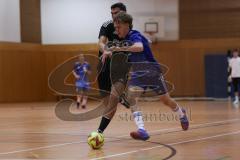 Hallenturnier Gaimersheim - Saison 2025/26 - TSV Gaimersheim - DJK Ingolstadt - Philipp Stipic schwarz Gaimersheim - Fabio Schwarzl blau DJK - Foto: Meyer Jürgen