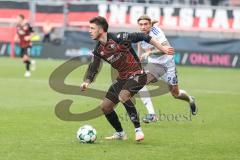 3. Liga; FC Ingolstadt 04 - MSV Duisburg; Linus Rosenlöcher (19, FCI) Bitter Joshua (29 MSV)