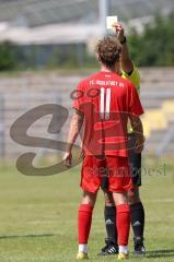 Bayernliga Nord - Saison 2023/2024 - FC Ingolstadt 04 - Würzburger FV 04 - Krupa Jeroen FCI erhält die gelbe Karte - Foto: Meyer Jürgen