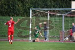 Kreisliga - Saison 2026/27- SV Zuchering - Türkisch SV Ingolstadt - Der 0:1 Führungstreffer durch Boubacarr Saho schwarz Türkisch - Noel Musial TW Zuchering - Berthold Schneider rot Zuchering - Foto: Meyer Jürgen