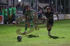 Landesliga - Saison 2025/26 - SV Manching - SSV Niedersonthofen - Leon Peric (Nr.20 - SV Manching) - Manuel Bayrhof schwarz Niedersonthofen - Foto: Meyer Jürgen