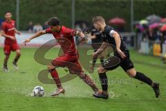 Toto Pokal; FC Sportfreunde Schwaig - FC Ingolstadt 04; Fredrik Carlsen (8, FCI) Zweikampf Kampf um den Ball Tobias Jell