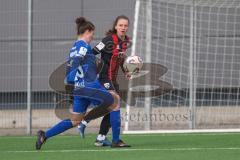 *** 2. Bundesliga Frauen - Saison 2025/26 - FC Ingolstadt 04 Frauen - SV Meppen - Stefanie Reischmann (Nr.24 - FC Ingolstadt Frauen I) - Schouwstra Chantal blau Meppen - Foto: Meyer Jürgen