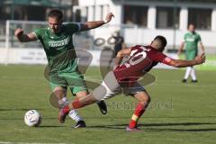 Kreisliga - Saison 2023/2024 - FC Gerolfing - Türk SV Ingolstadt - Flaur Bashota grün Gerolfing - Aytac Mandaci
 rot Türk SV - Foto: Meyer Jürgen