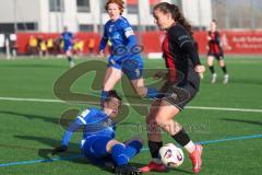 ***2. Bundesliga Frauen - Saison 2025/26 - FC Ingolstadt 04 Frauen - SV Meppen - Mara Winter (Nr.2 - FC Ingolstadt Frauen I) - Schouwstra Chantal blau Meppen XXXX - Foto: Meyer Jürgen