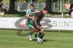 Landesliga - Saison 2025/26 - SV Manching - FC Sonthofen - Sebastian Graßl (Nr.10 - SV Manching) - Blaku Diar schwarz Sonthofen - Foto: Meyer Jürgen