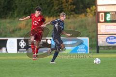 Kreisliga - Saison 2025/26- SV Zuchering - TV Münchsmünster - Yannick Stibbe rot Zuchering - Silas Wisser blau MÜ-Münster  - Foto: Meyer Jürgen