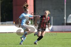 2. Bundesliga Frauen - Saison 2024/25 - FC Ingolstadt 04 Frauen - SG 99 Andernach - Krump Leonie blau Andernach - Kerstin Bogenschütz (Nr.6 - FCI Frauen) - Foto: Meyer Jürgen