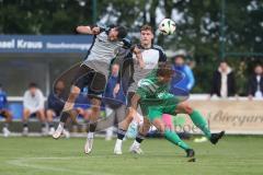 Bezirksliga - Saison 2025/26 - TSV Ober./Unterhaunstadt - SVA Palzing - Baris Soysal (Nr.22 - TSV Ober-/Unterh.stadt) - Marcel Radlmaier grün Palzing - Foto: Meyer Jürgen