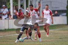 Kreisliga- Saison Saison 2026/27 - SV Türkisch Ingolstadt - TSV Ober./Unterhaunstadt -  Akif Abasikeles weiss Türkisch - Baran Cakir grau Ober./Unterh.stadt  - Foto: Meyer Jürgen