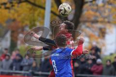 Kreisliga - Saison 2025/26- TSV Kösching - SV Zuchering - David Ostermeier blau Kösching - Marcel Preuß rot Zuchering - Foto: Meyer Jürgen